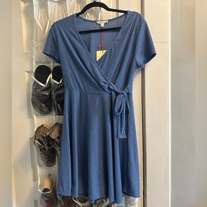 Textured Blue Dress